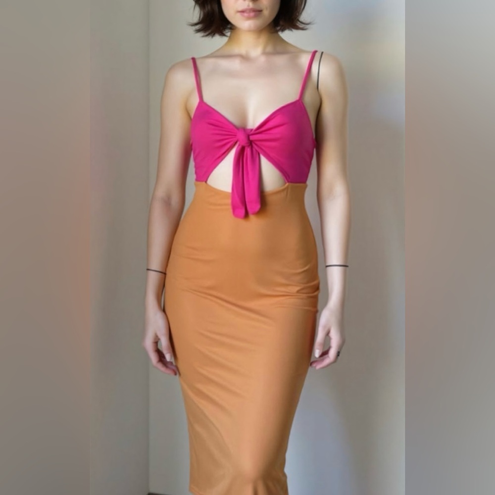Long small multi color dress